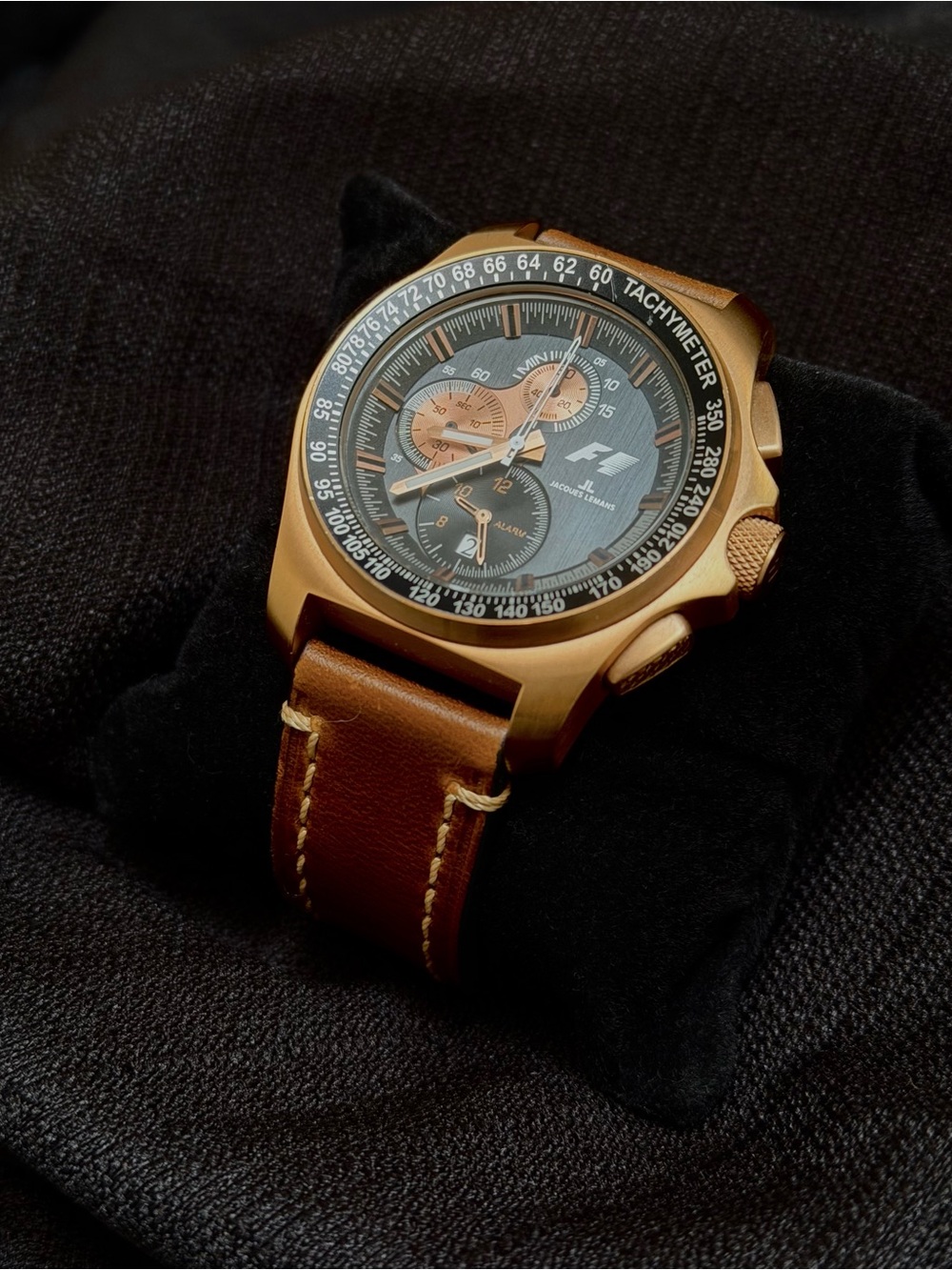 Jacques Lemans Men’s Formula 1 GP  Chronograph Alarm Date Quartz Watch F5015